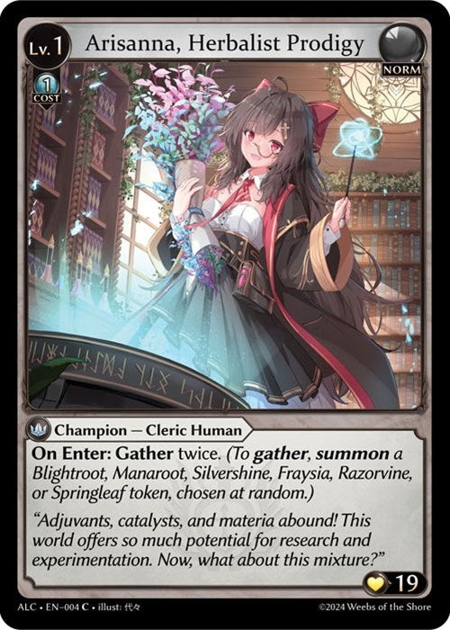Image for Arisanna, Herbalist Prodigy (004) (Alchemical Revolution) - Grand Archive TCG