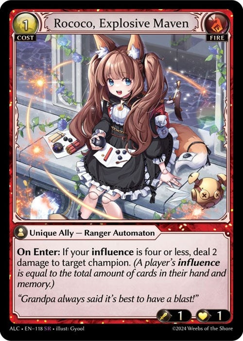 Image for Rococo, Explosive Maven (118) (Alchemical Revolution) - Grand Archive TCG