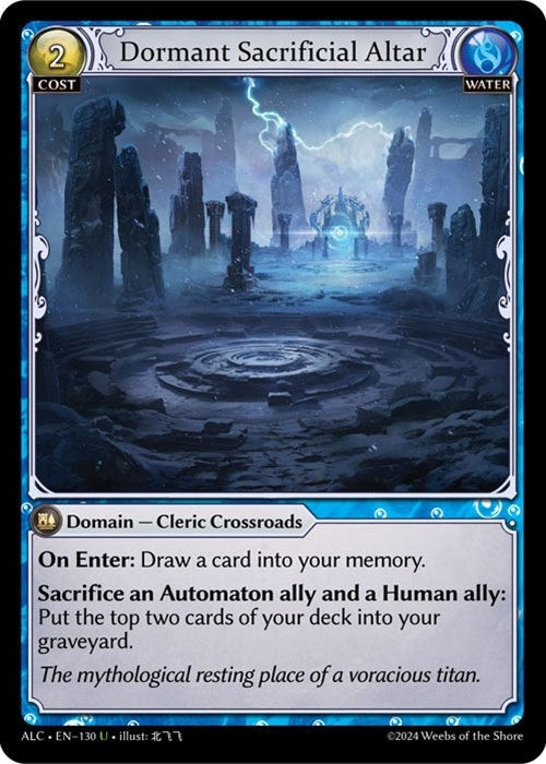 Image for Dormant Sacrificial Altar (130) (Alchemical Revolution) - Grand Archive TCG