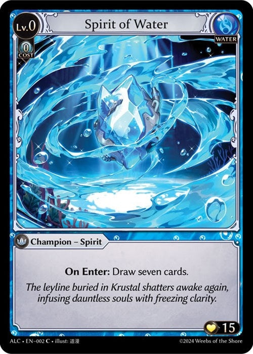 Image for Spirit of Water (002) (Alchemical Revolution) - Grand Archive TCG