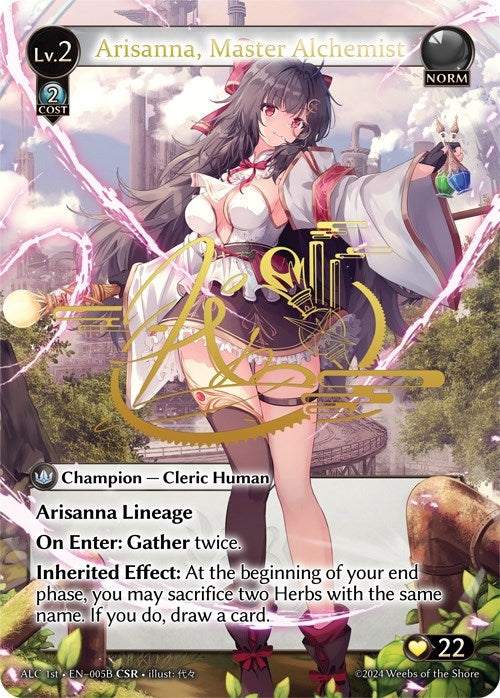 Image for Arisanna, Master Alchemist (CSR) (005B) (ALC1E) (005B) (Alchemical Revolution) - Grand Archive TCG