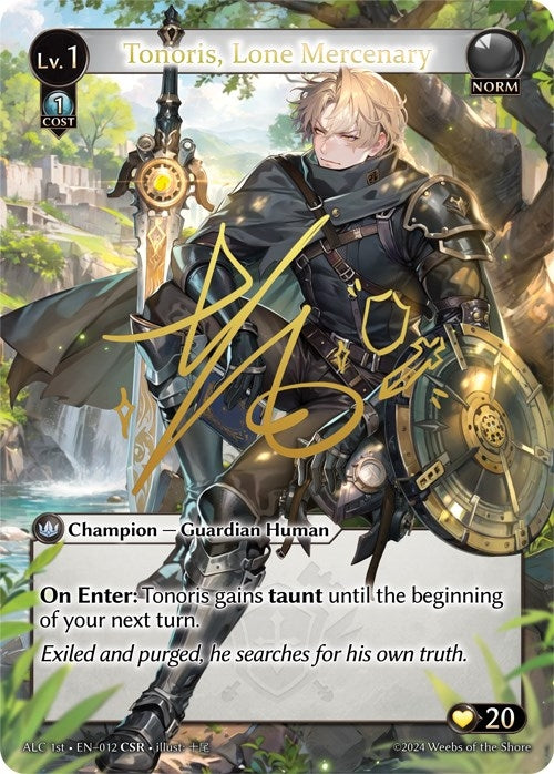 Image for Tonoris, Lone Mercenary (CSR) (ALC1E) (012) (Alchemical Revolution) - Grand Archive TCG