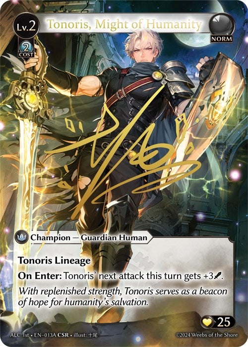 Image for Tonoris, Might of Humanity (CSR) (013A) (ALC1E) (013A) (Alchemical Revolution) - Grand Archive TCG