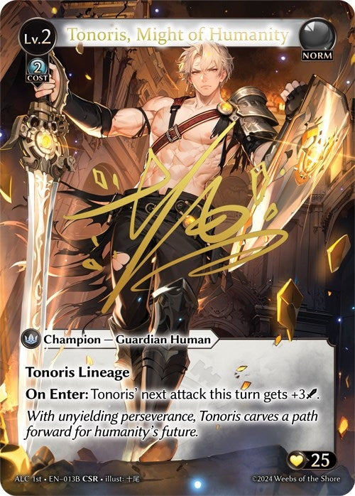 Image for Tonoris, Might of Humanity (CSR) (013B) (ALC1E) (013B) (Alchemical Revolution) - Grand Archive TCG