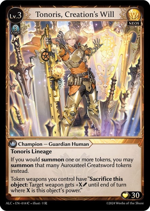 Image for Tonoris, Creation's Will (014) (Alchemical Revolution) - Grand Archive TCG
