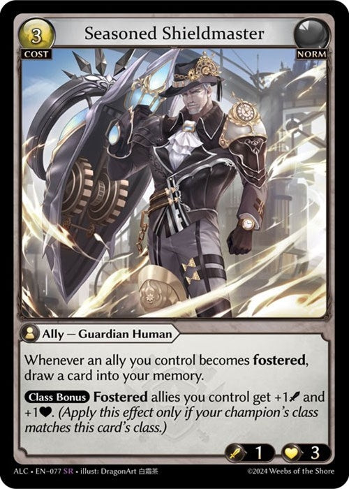 Image for Seasoned Shieldmaster (077) (Alchemical Revolution) - Grand Archive TCG