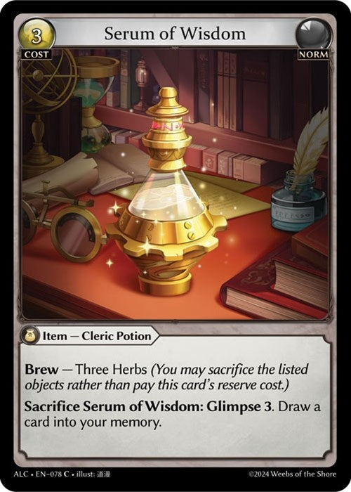 Image for Serum of Wisdom (078) (Alchemical Revolution) - Grand Archive TCG