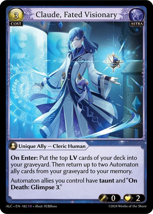 Image for Claude, Fated Visionary (182) (Alchemical Revolution) - Grand Archive TCG