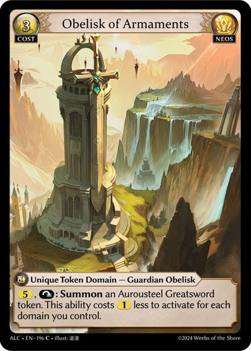 Image for Obelisk of Armaments (196) (Alchemical Revolution) - Grand Archive TCG
