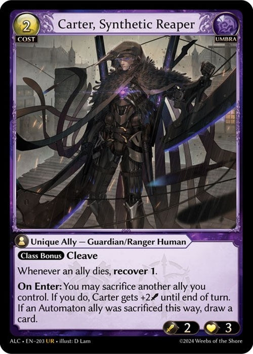 Image for Carter, Synthetic Reaper (203) (Alchemical Revolution) - Grand Archive TCG