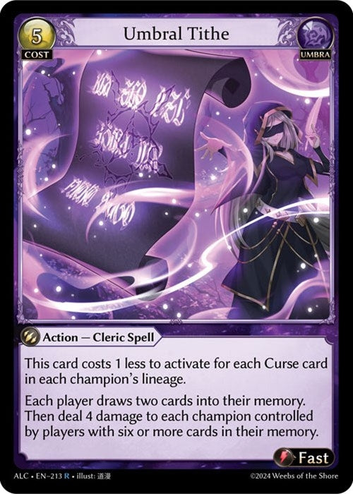 Image for Umbral Tithe (213) (Alchemical Revolution) - Grand Archive TCG