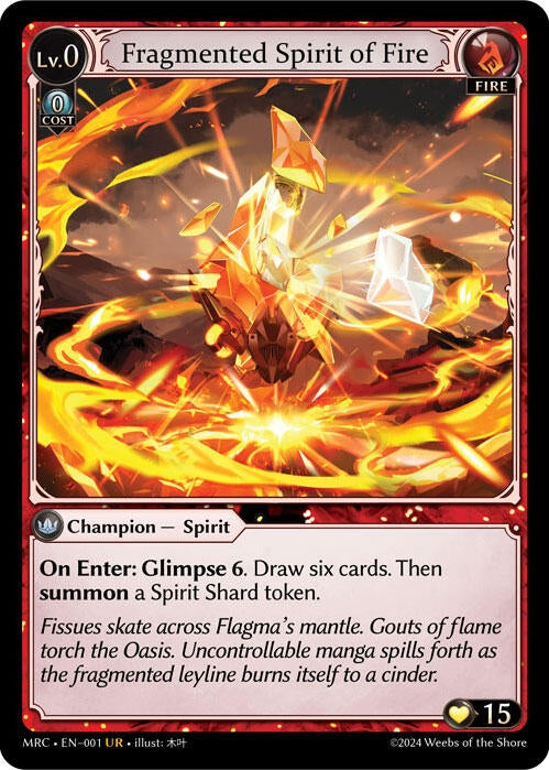 Image for Fragmented Spirit of Fire (001) (Mercurial Heart) - Grand Archive TCG