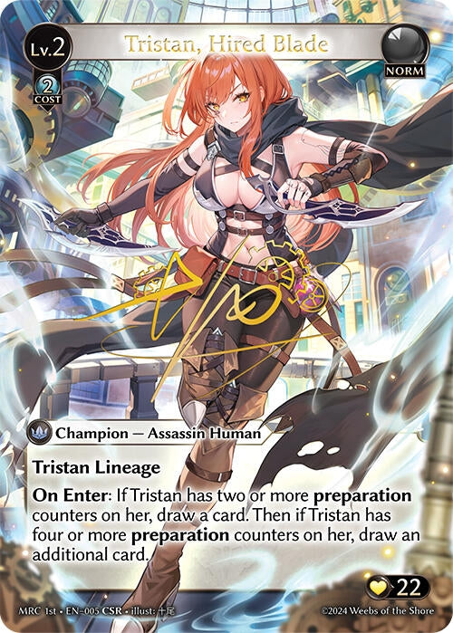 Image for Tristan, Hired Blade (CSR) (005) (Mercurial Heart) - Grand Archive TCG