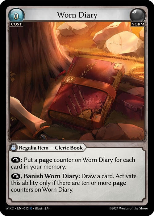 Image for Worn Diary (015) (Mercurial Heart) - Grand Archive TCG