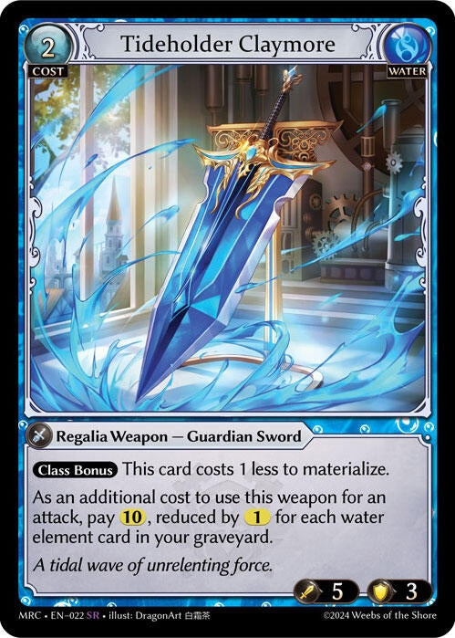 Image for Tideholder Claymore (022) (Mercurial Heart) - Grand Archive TCG