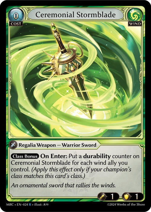 Image for Ceremonial Stormblade (024) (Mercurial Heart) - Grand Archive TCG