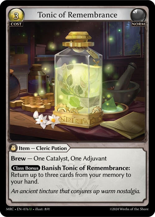 Image for Tonic of Remembrance (076) (Mercurial Heart) - Grand Archive TCG