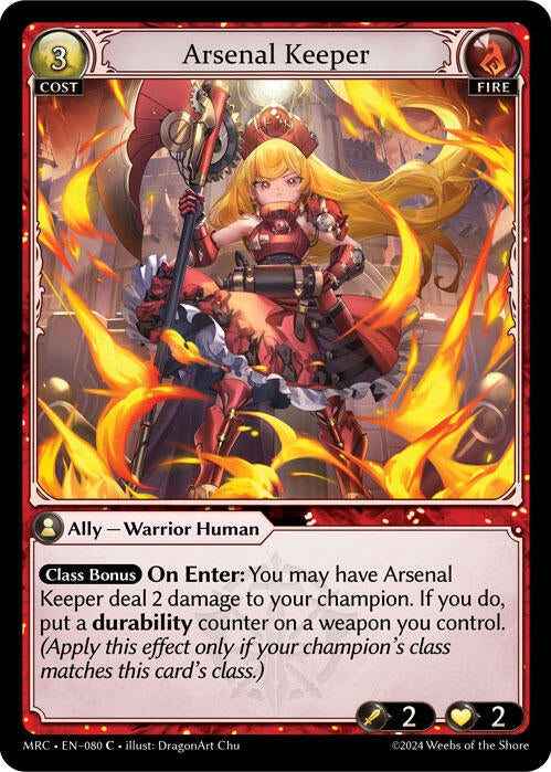 Image for Arsenal Keeper (080) (Mercurial Heart) - Grand Archive TCG