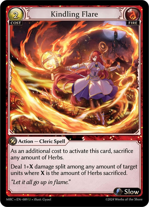Image for Kindling Flare (089) (Mercurial Heart) - Grand Archive TCG