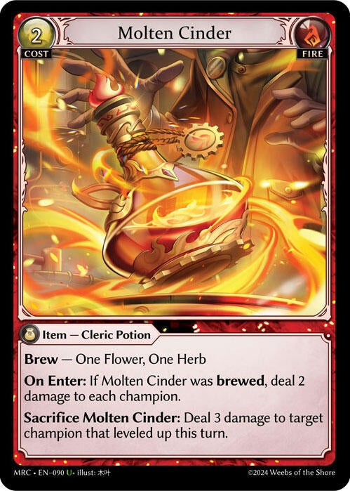 Image for Molten Cinder (090) (Mercurial Heart) - Grand Archive TCG