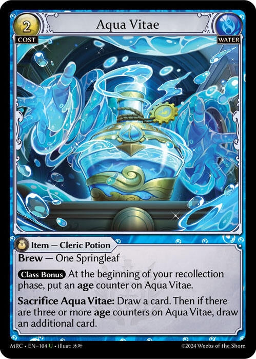 Image for Aqua Vitae (104) (Mercurial Heart) - Grand Archive TCG