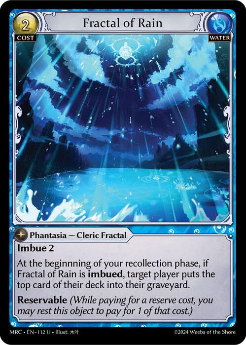 Image for Fractal of Rain (112) (Mercurial Heart) - Grand Archive TCG