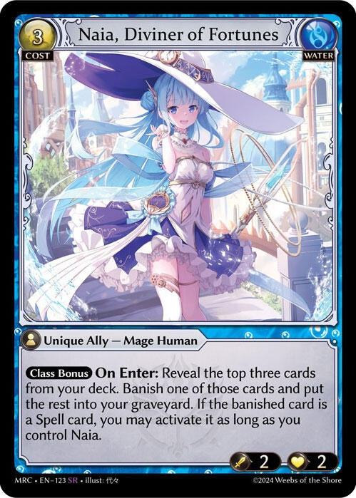Image for Naia, Diviner of Fortunes (123) (Mercurial Heart) - Grand Archive TCG