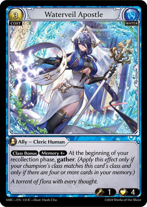 Image for Waterveil Apostle (133) (Mercurial Heart) - Grand Archive TCG