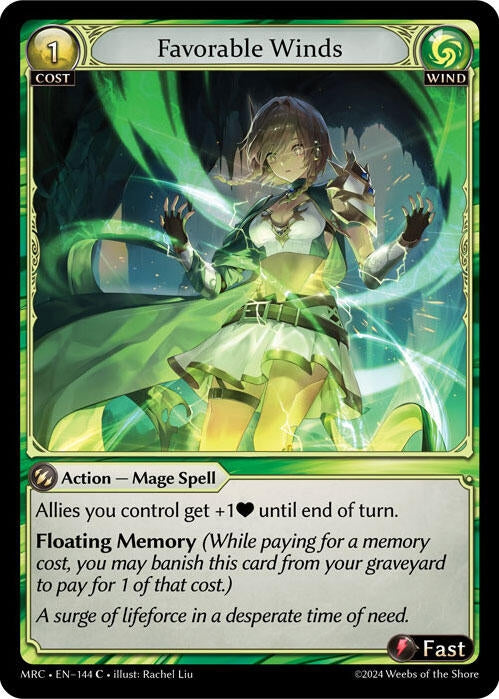 Image for Favorable Winds (144) (Mercurial Heart) - Grand Archive TCG
