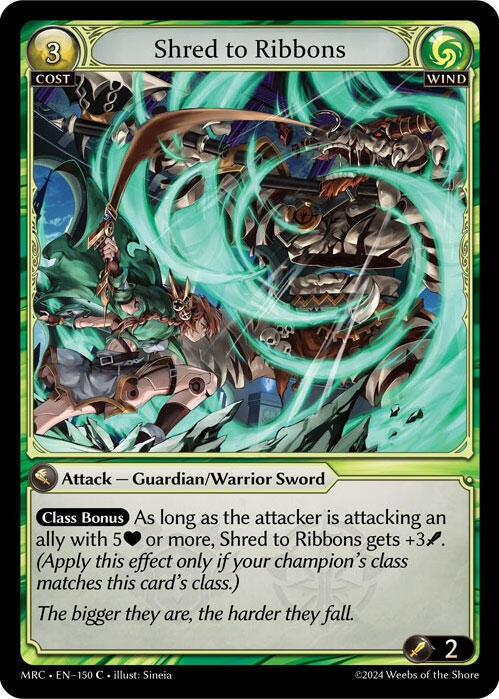 Image for Shred to Ribbons (150) (Mercurial Heart) - Grand Archive TCG