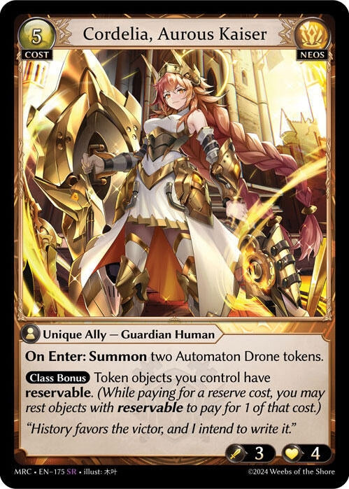 Image for Cordelia, Aurous Kaiser (175) (Mercurial Heart) - Grand Archive TCG