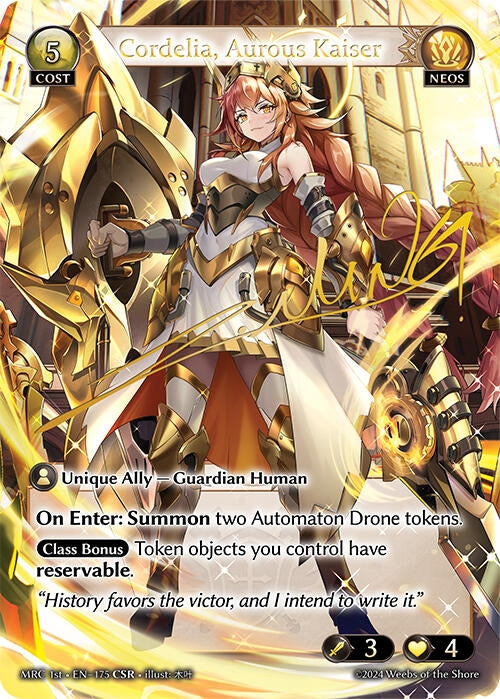 Image for Cordelia, Aurous Kaiser (CSR) (175) (Mercurial Heart) - Grand Archive TCG