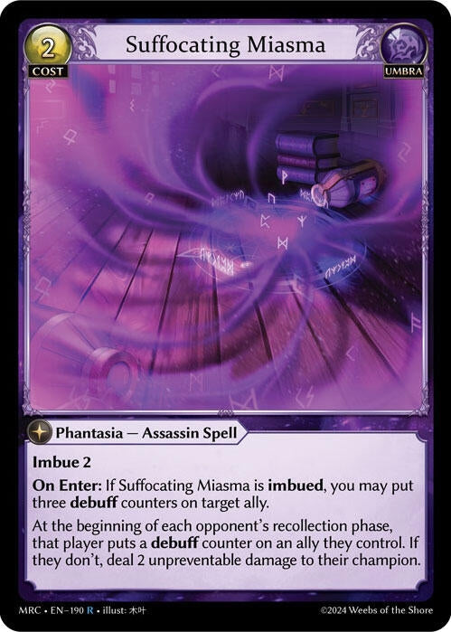 Image for Suffocating Miasma (190) (Mercurial Heart) - Grand Archive TCG