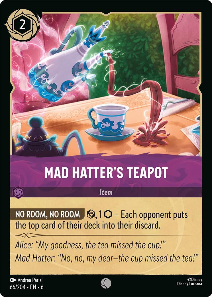 Image for Mad Hatter's Teapot (66/204) (Azurite Sea) - Disney Lorcana