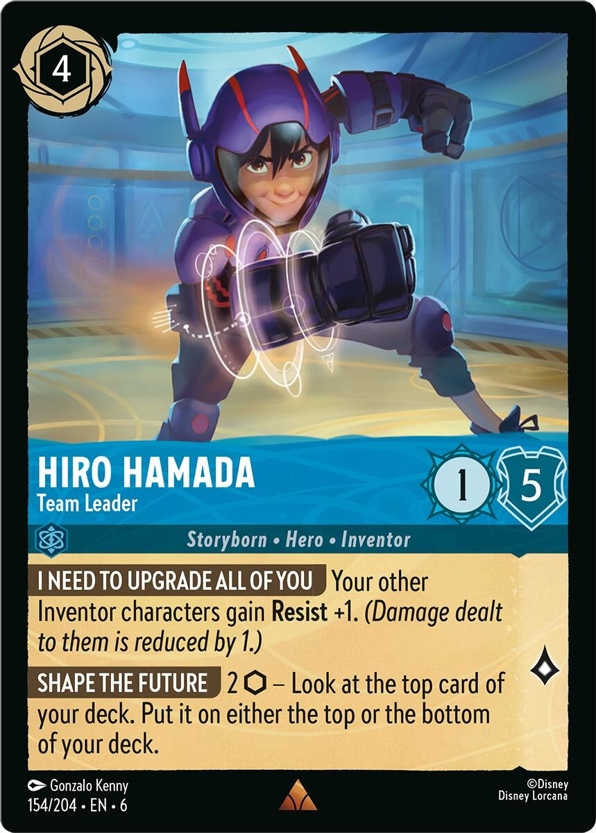 Image for Hiro Hamada - Team Leader (154/204) (Azurite Sea) - Disney Lorcana