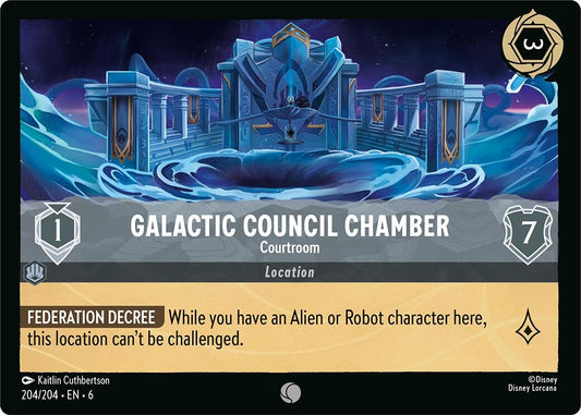 Image for Galactic Council Chamber - Courtroom (204/204) (Azurite Sea) - Disney Lorcana