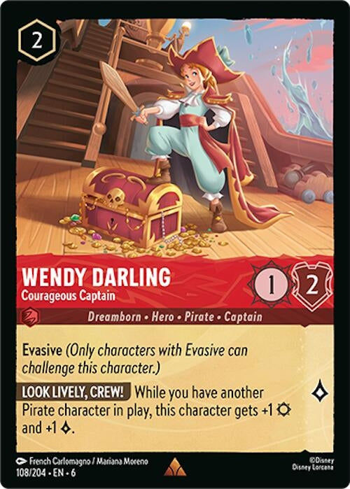 Image for Wendy Darling - Courageous Captain (108/204) (Azurite Sea) - Disney Lorcana
