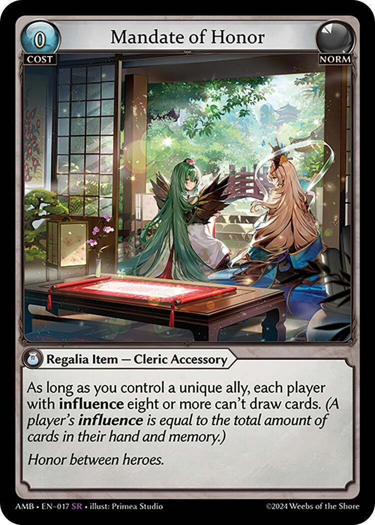 Image for Mandate of Honor (017) (Mortal Ambition) - Grand Archive TCG