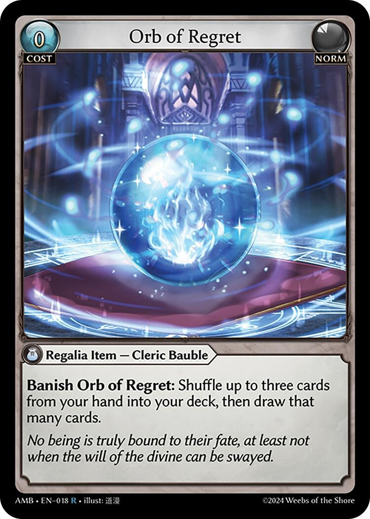 Image for Orb of Regret (018) (Mortal Ambition) - Grand Archive TCG