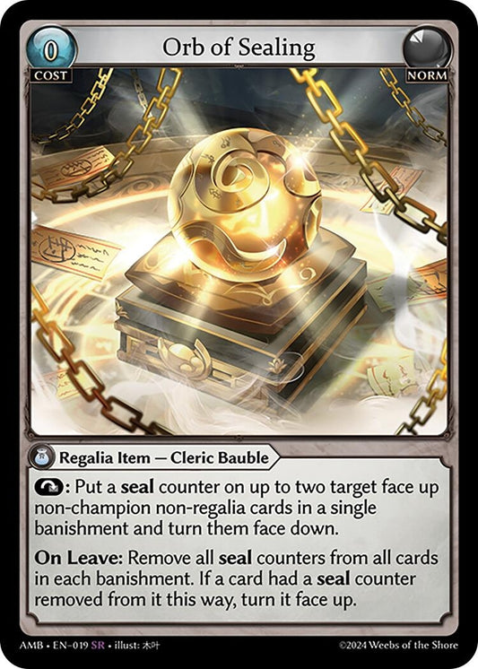 Image for Orb of Sealing (019) (Mortal Ambition) - Grand Archive TCG