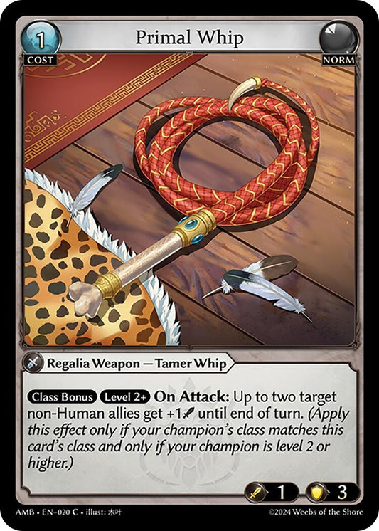 Image for Primal Whip (020) (Mortal Ambition) - Grand Archive TCG