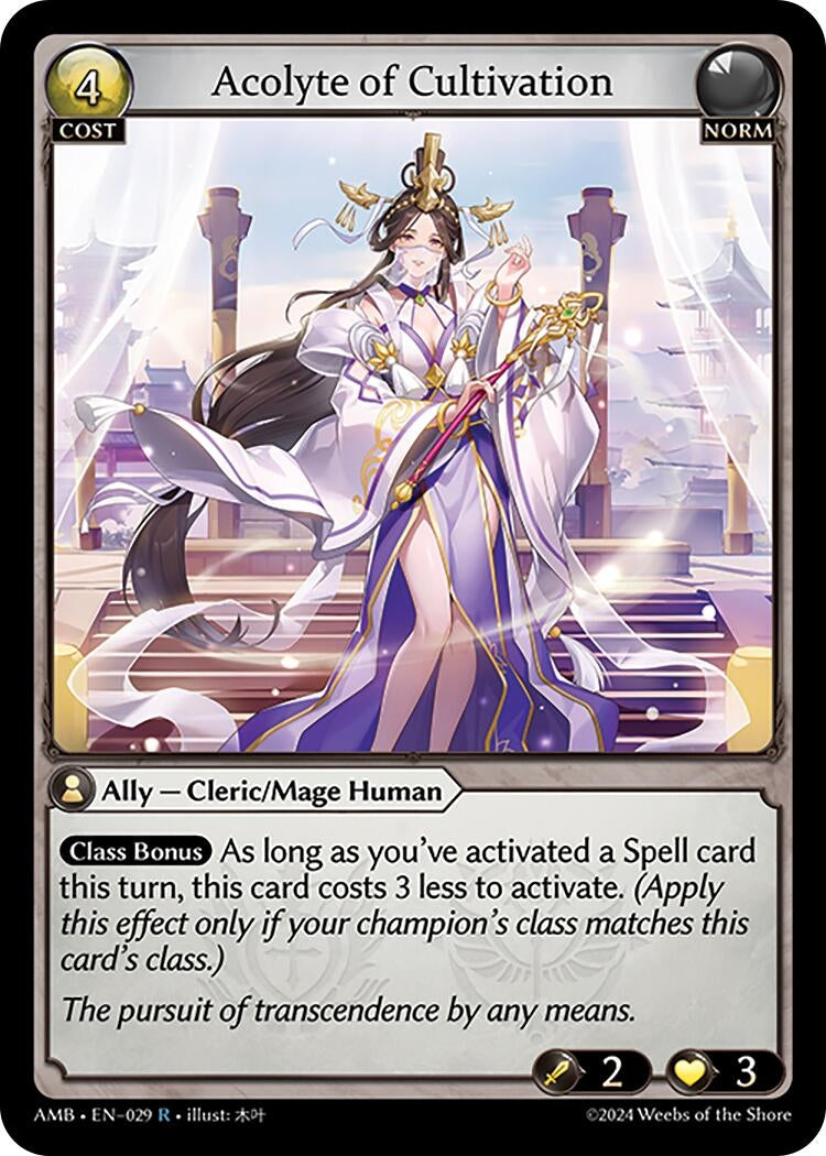 Image for Acolyte of Cultivation (029) (Mortal Ambition) - Grand Archive TCG