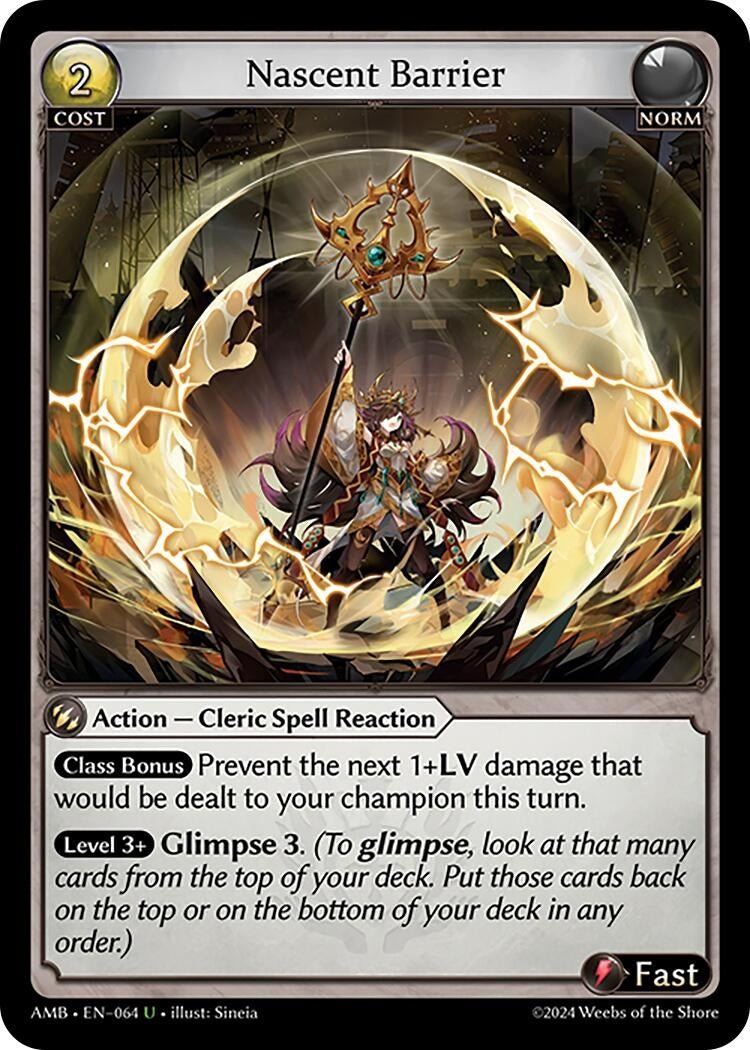 Image for Nascent Barrier (064) (Mortal Ambition) - Grand Archive TCG
