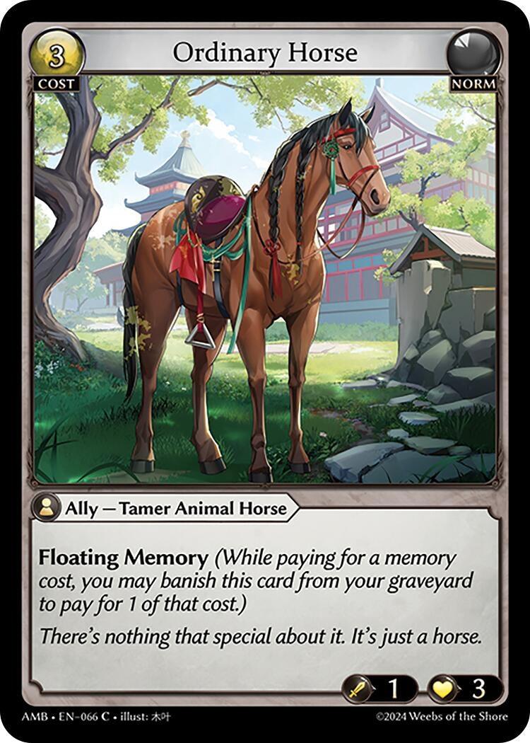 Image for Ordinary Horse (066) (Mortal Ambition) - Grand Archive TCG