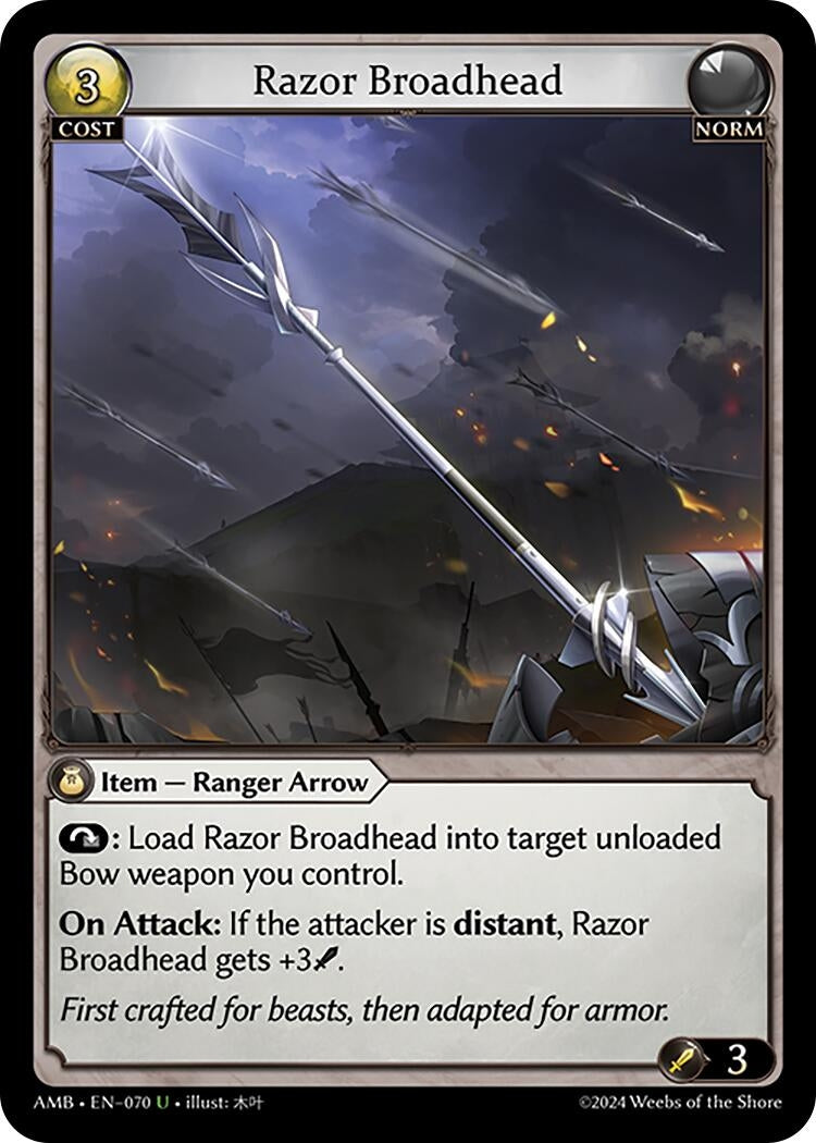 Image for Razor Broadhead (070) (Mortal Ambition) - Grand Archive TCG