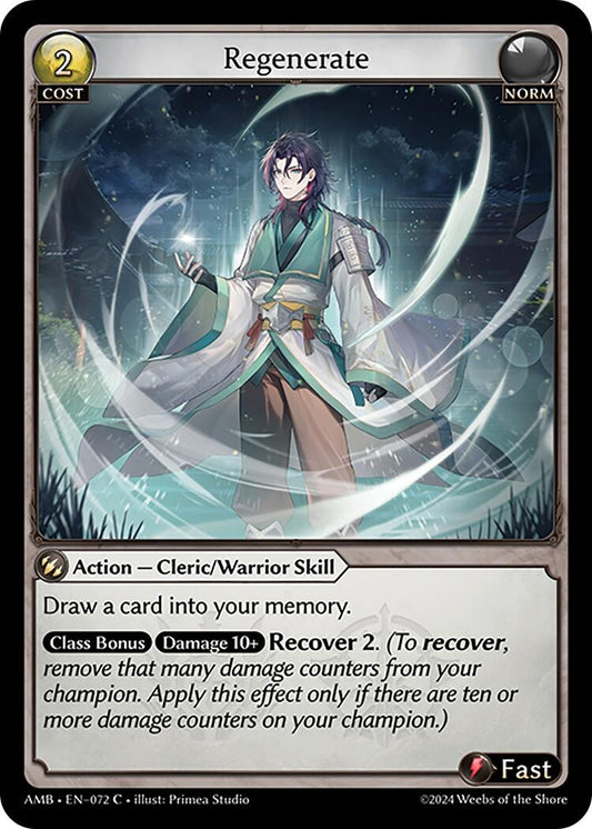 Image for Regenerate (072) (Mortal Ambition) - Grand Archive TCG