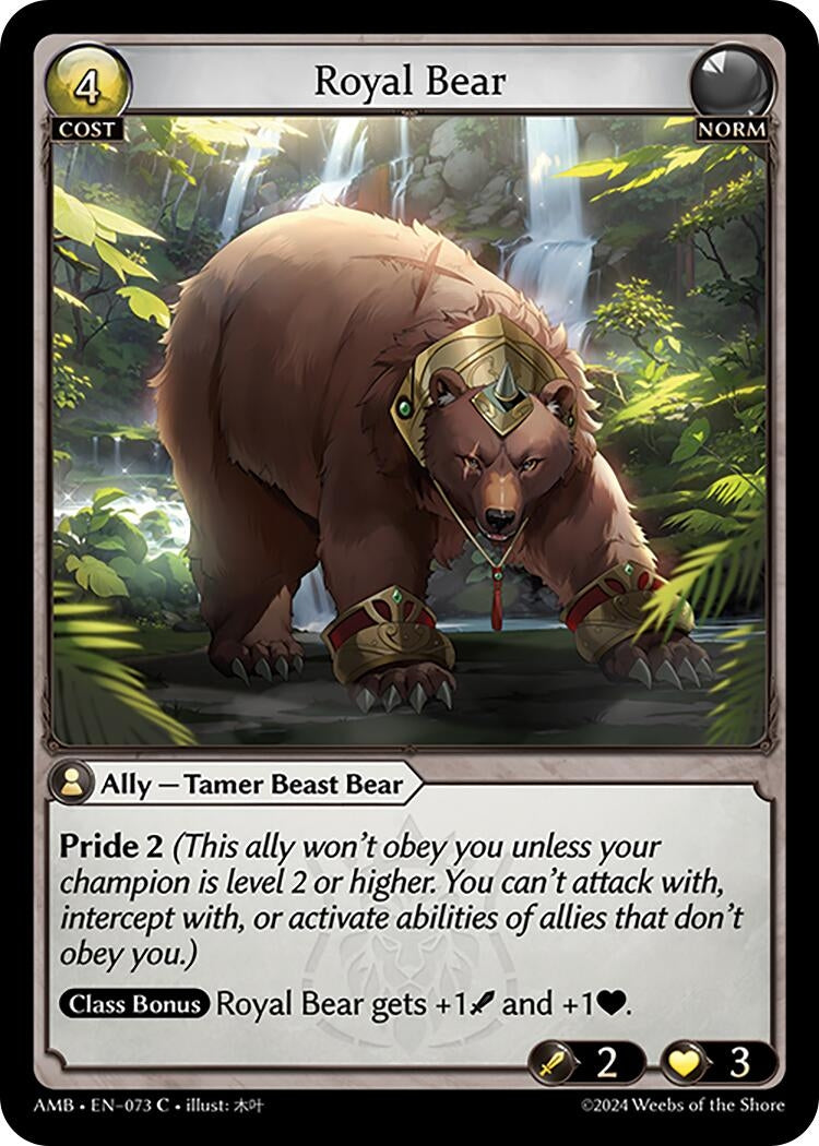 Image for Royal Bear (073) (Mortal Ambition) - Grand Archive TCG