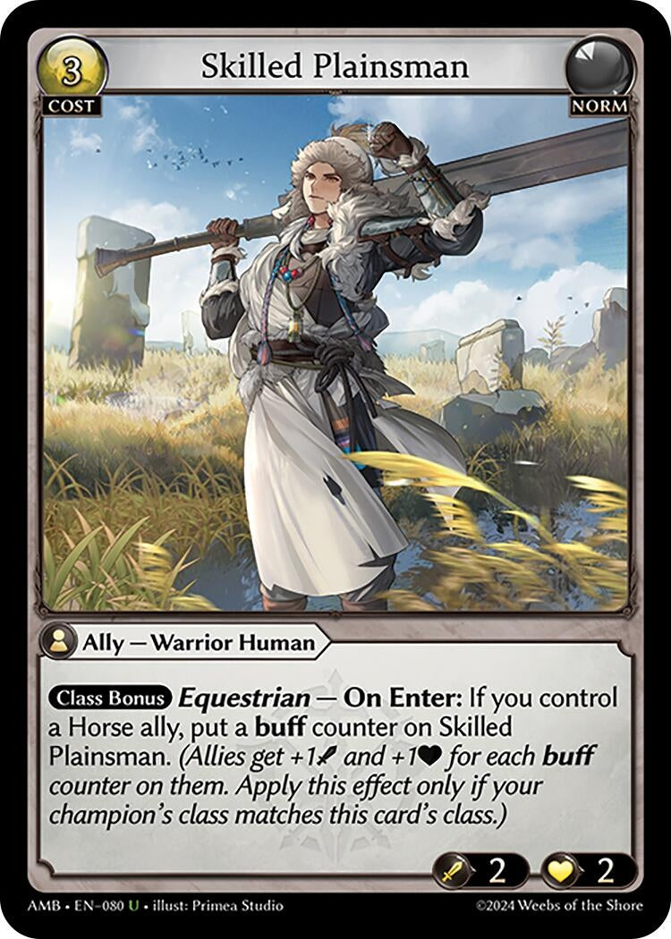 Image for Skilled Plainsman (080) (Mortal Ambition) - Grand Archive TCG