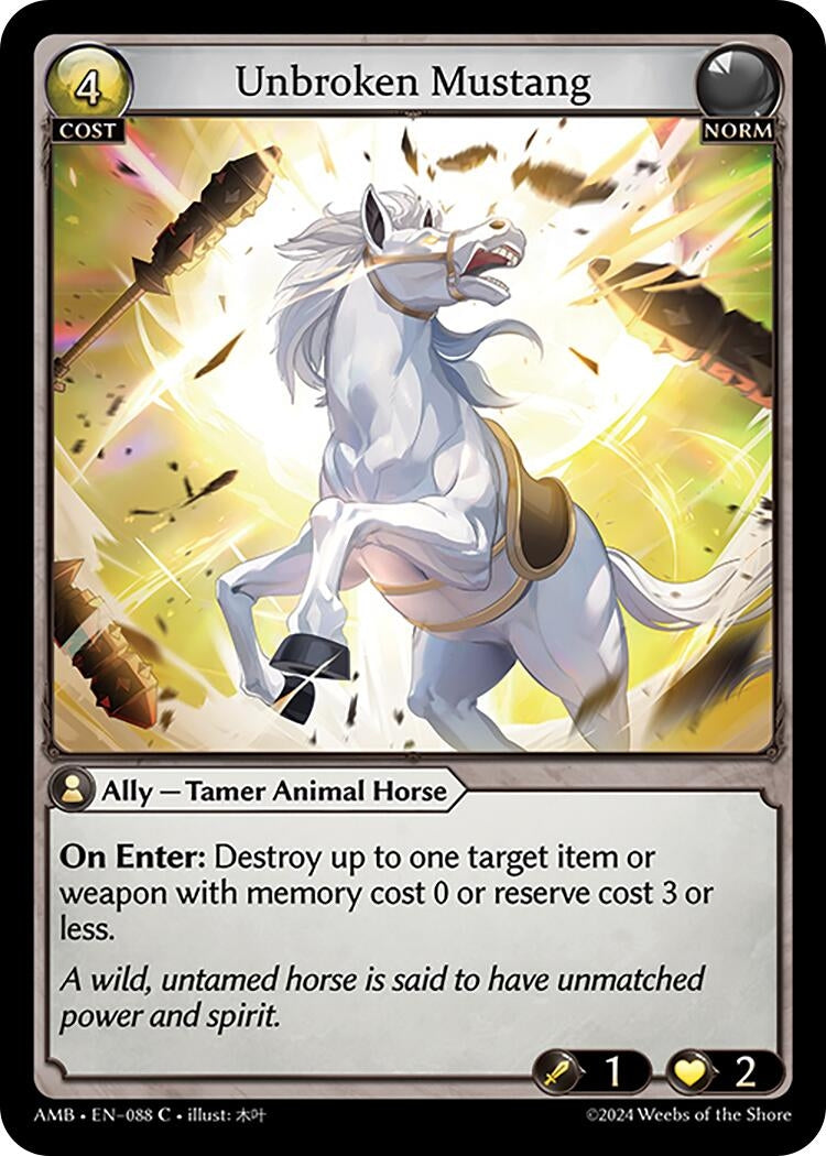 Image for Unbroken Mustang (088) (Mortal Ambition) - Grand Archive TCG