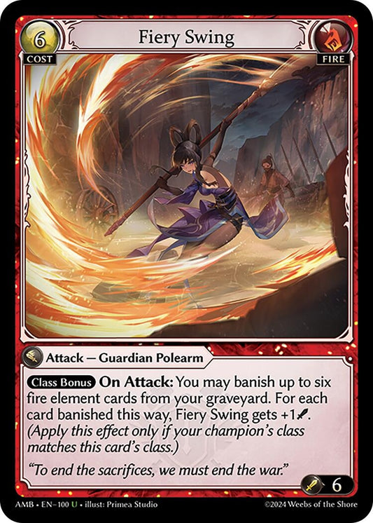 Image for Fiery Swing (100) (Mortal Ambition) - Grand Archive TCG